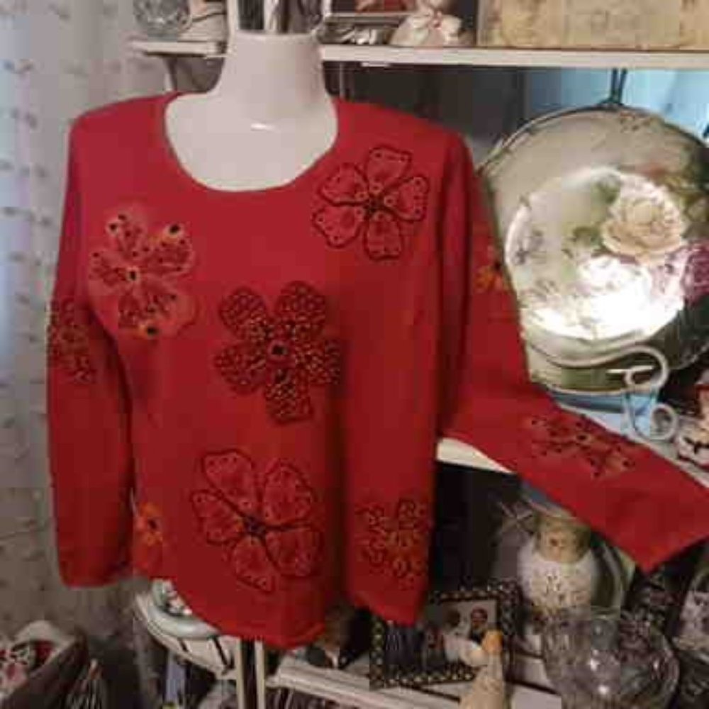Susan Bristol Sweater with beading